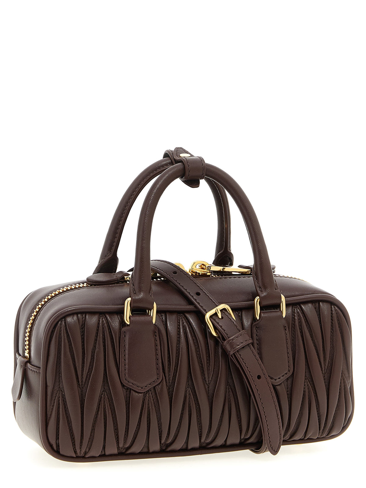 Miu Miu Braune Lammleder-Handtasche