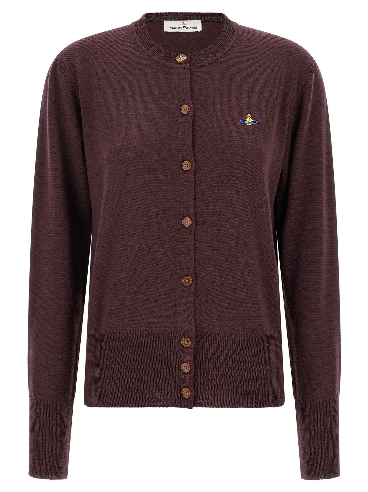 Vivienne Westwood Bordeaux Woll-Strickjacke