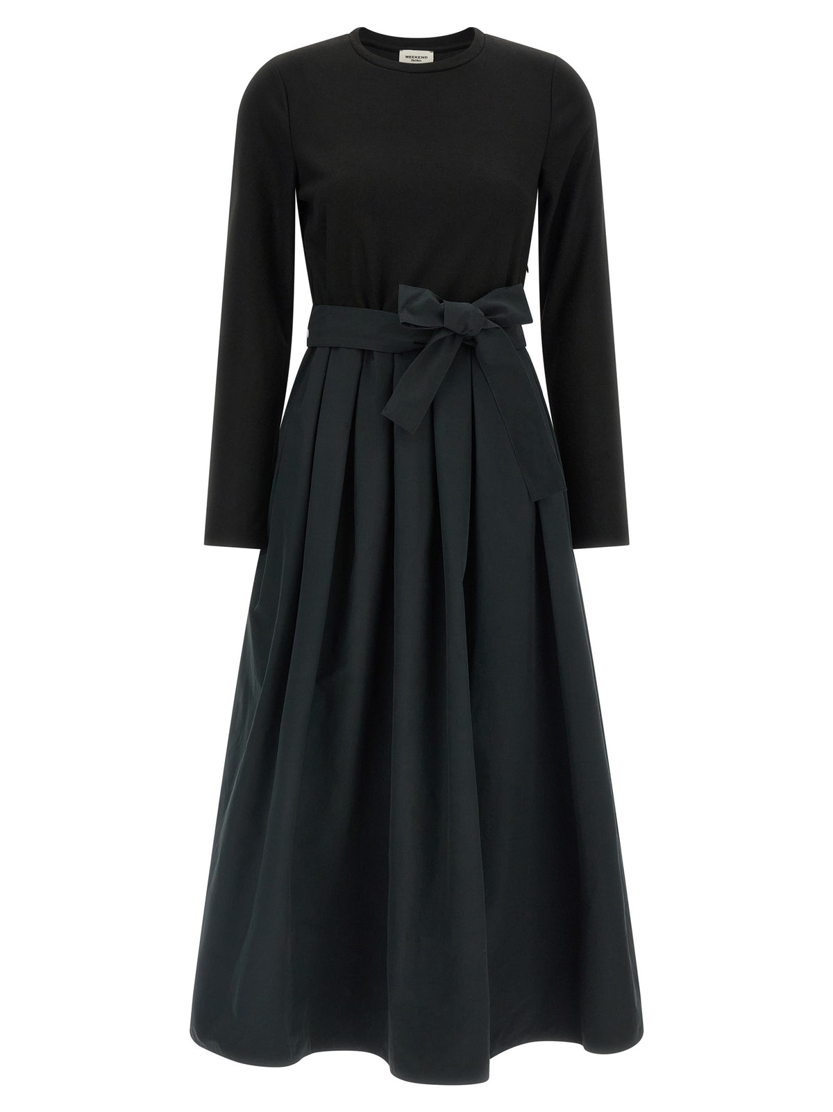 Max Mara Schwarzes Viskose-Maxikleid