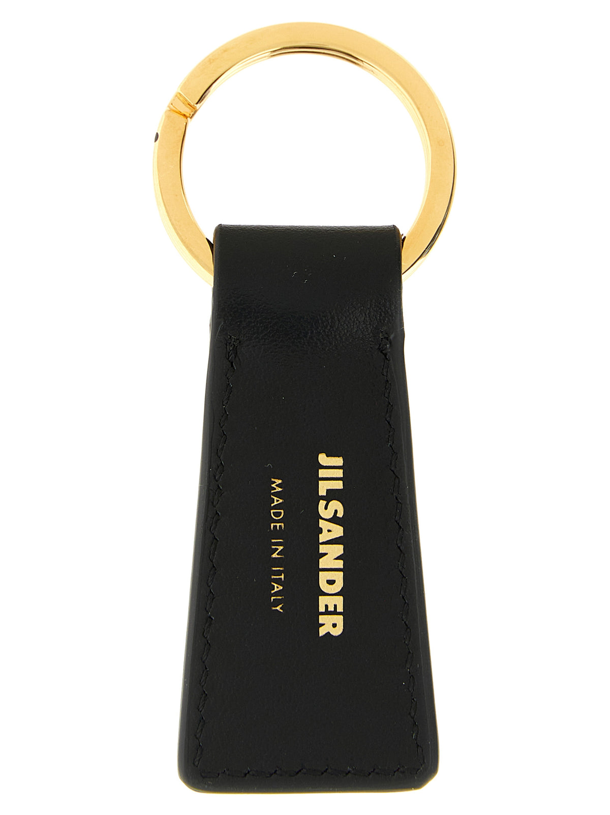 Jil Sander Schwarzer Kalbsleder-Schlüsselanhänger