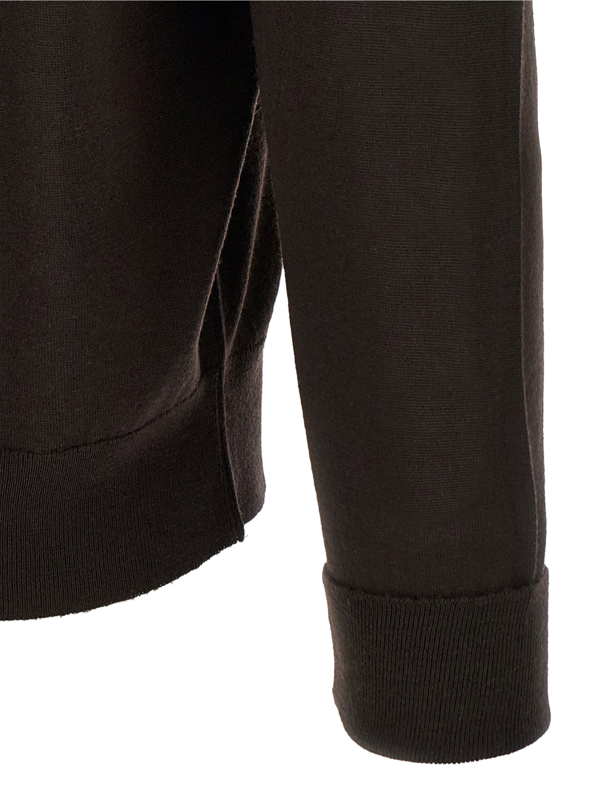 JOHN SMEDLEY Braunes Poloshirt aus Merinowolle