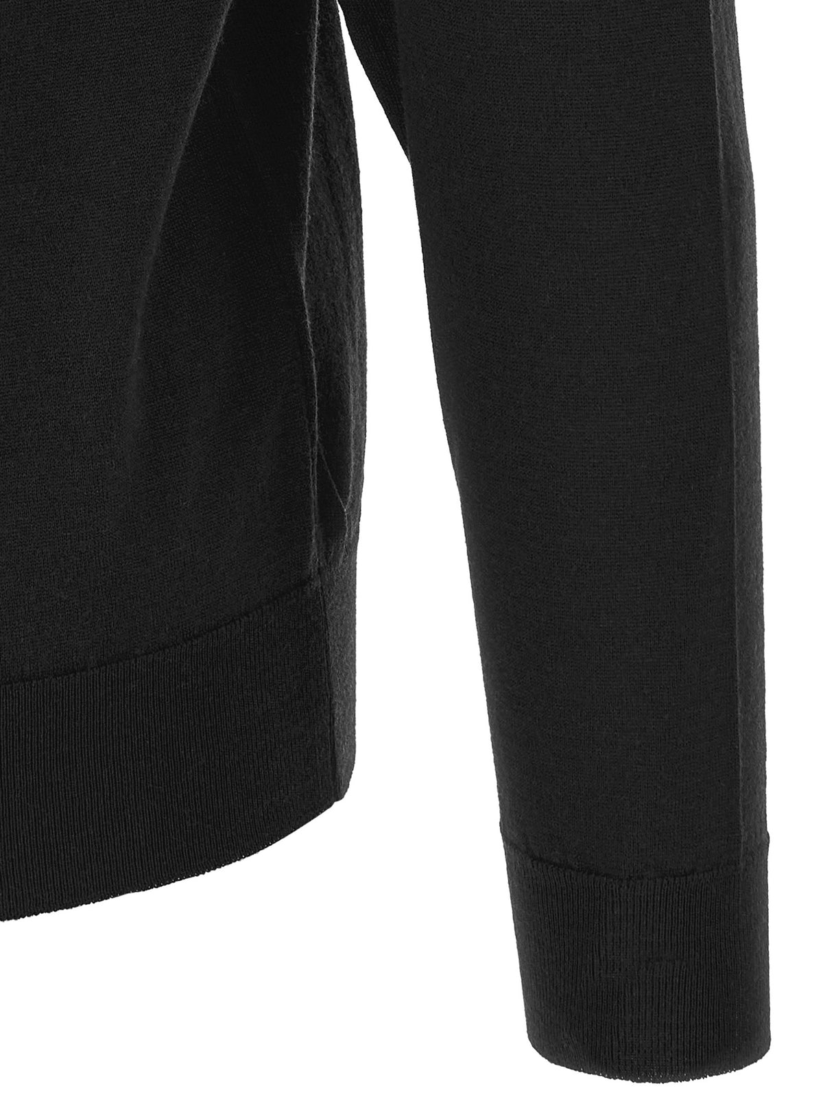 JOHN SMEDLEY Schwarzer Cardigan aus Merinowolle