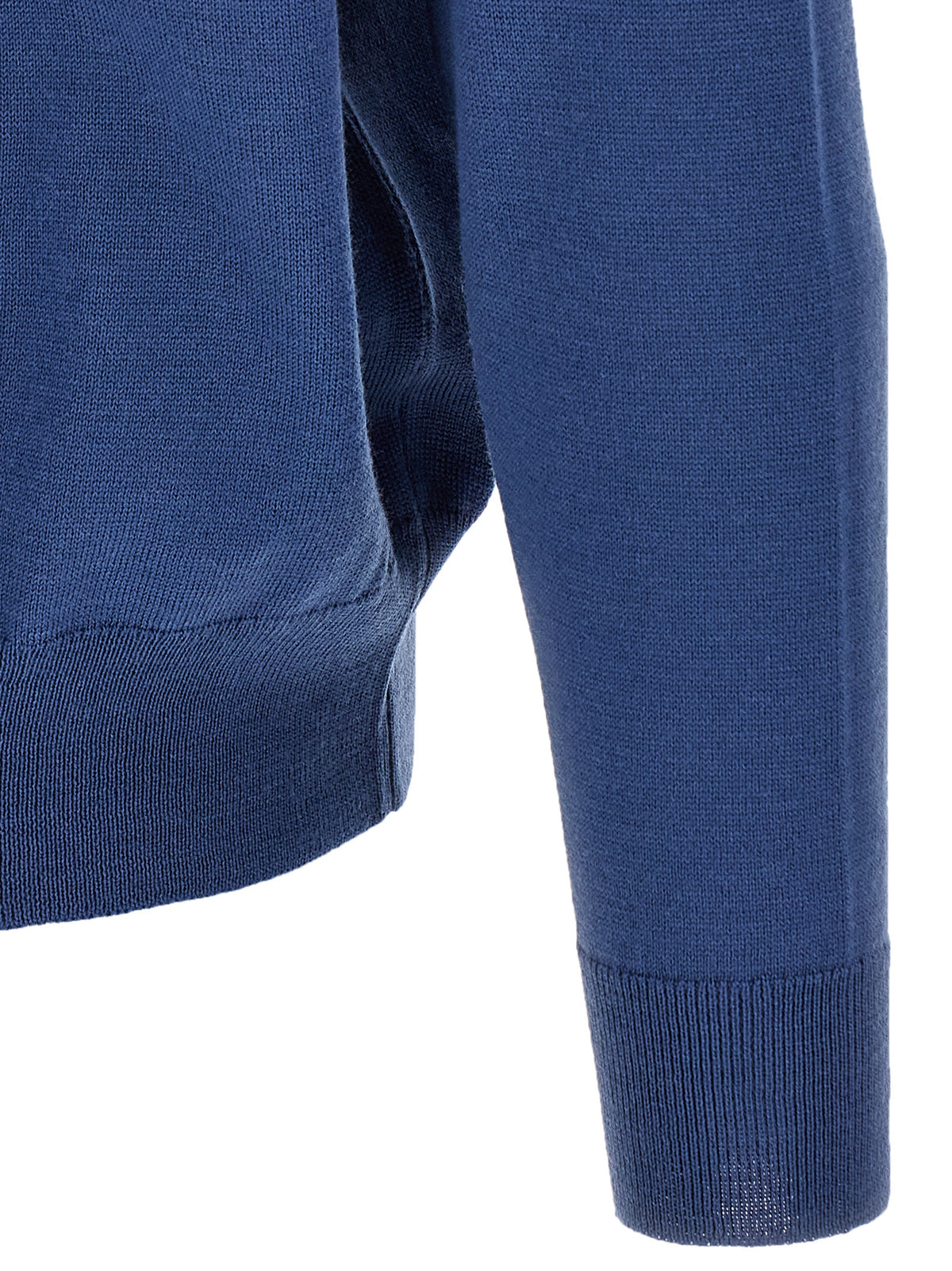 JOHN SMEDLEY Bluse aus blauer Merinowolle