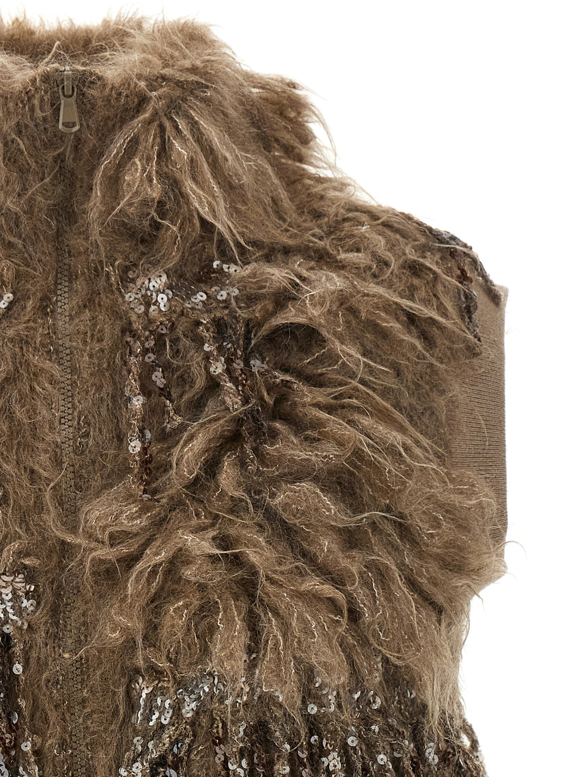 Brunello Cucinelli Brauner Woll-Westen