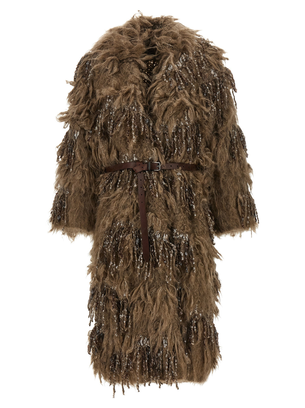 Brunello Cucinelli Brauner Wollmantel