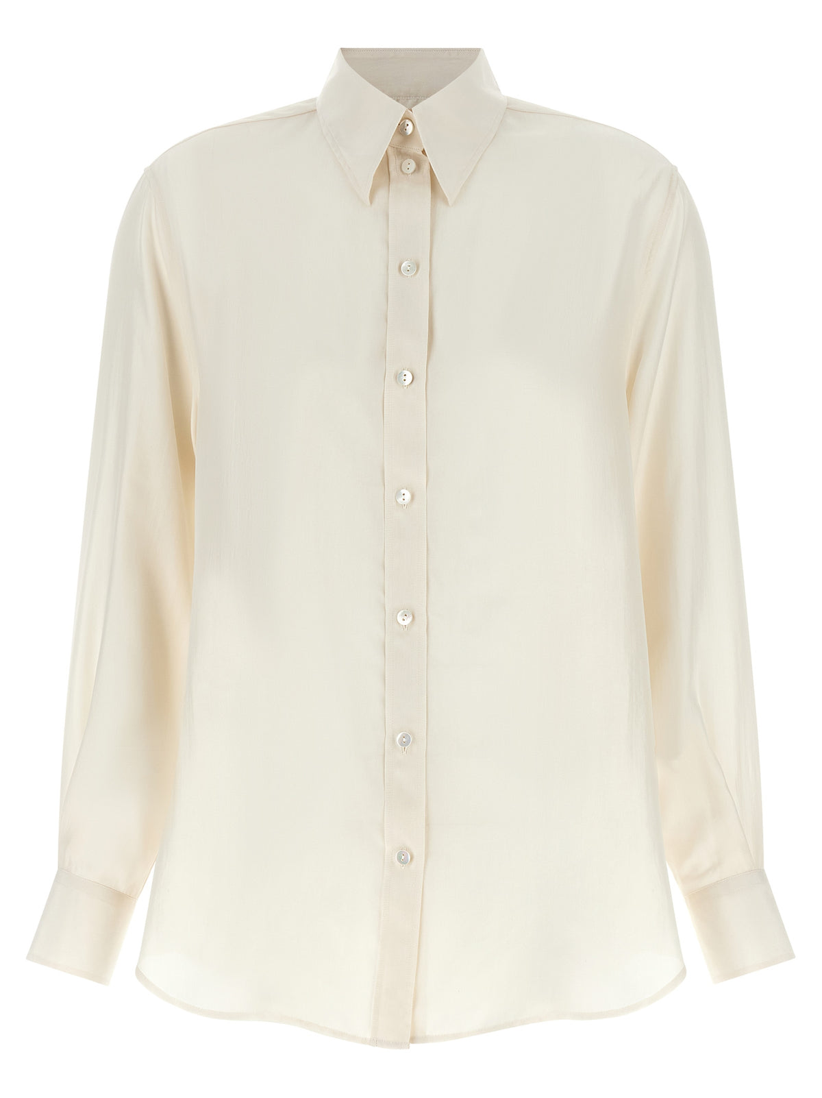 XACUS Seidenbluse in Weiß