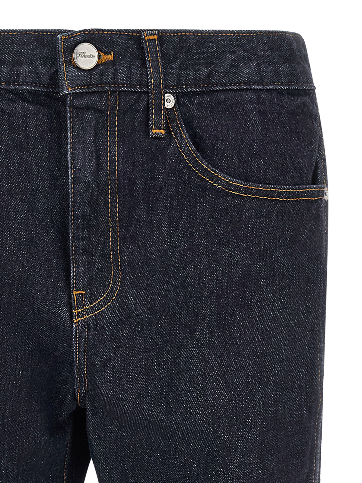 Khaite Blaue Baumwoll-Jeans mit ausgestelltem Bein