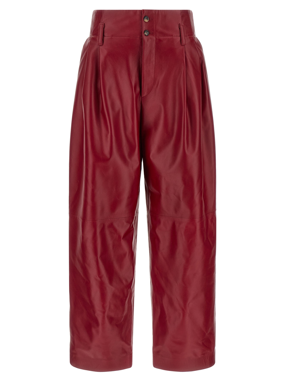Alberta Ferretti Rote Lederhose