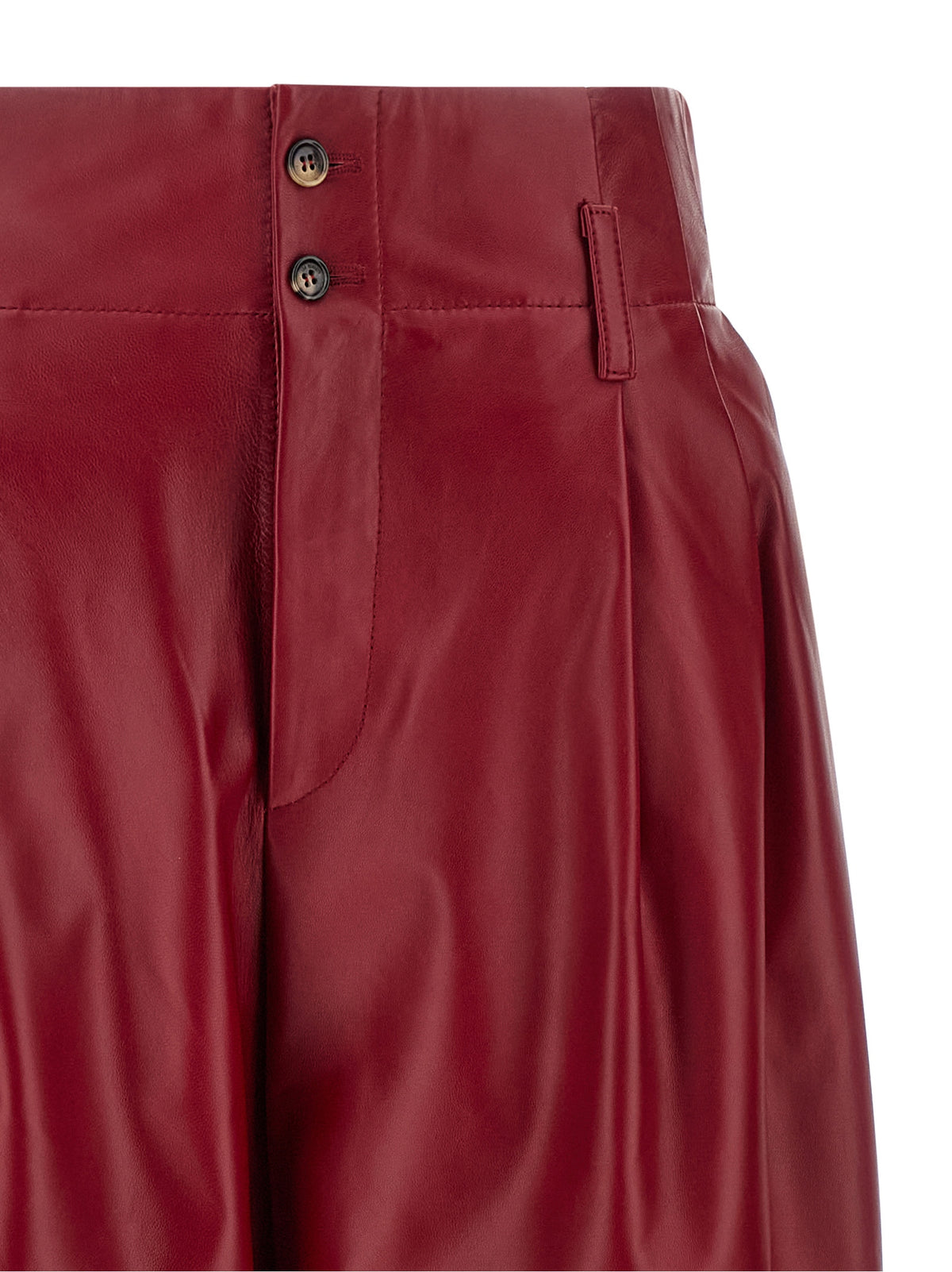 Alberta Ferretti Rote Lederhose