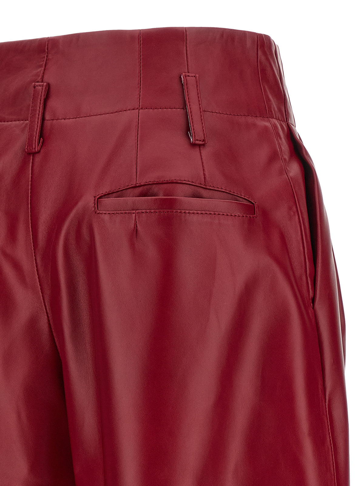 Alberta Ferretti Rote Lederhose