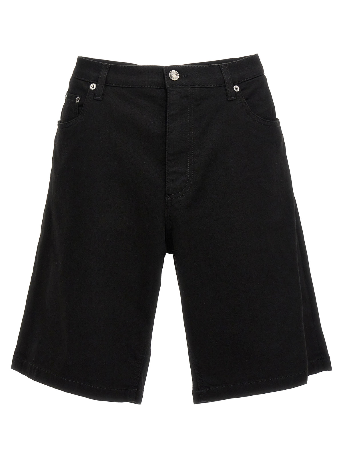 Dolce & Gabbana Schwarze Baumwoll-Bermudashorts