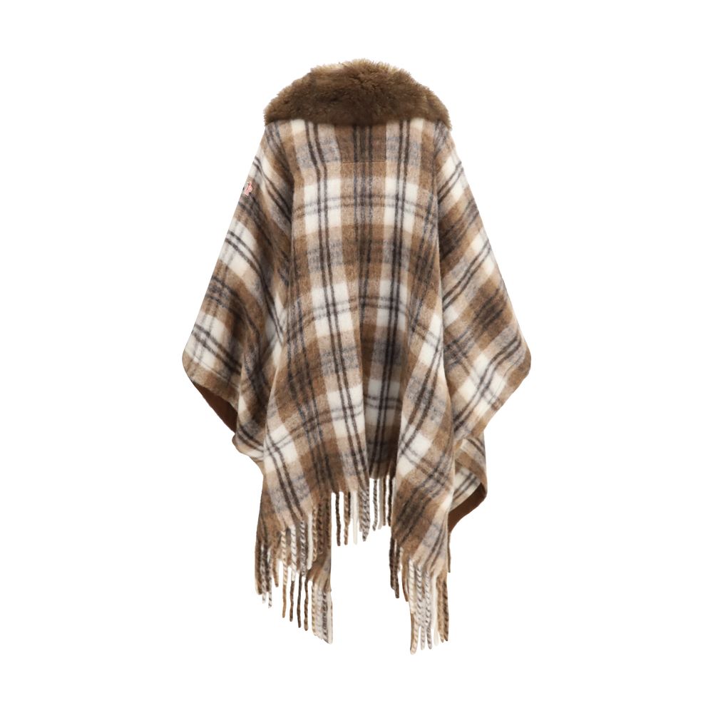 Moncler Grenoble Beiger Mohair-Mantel