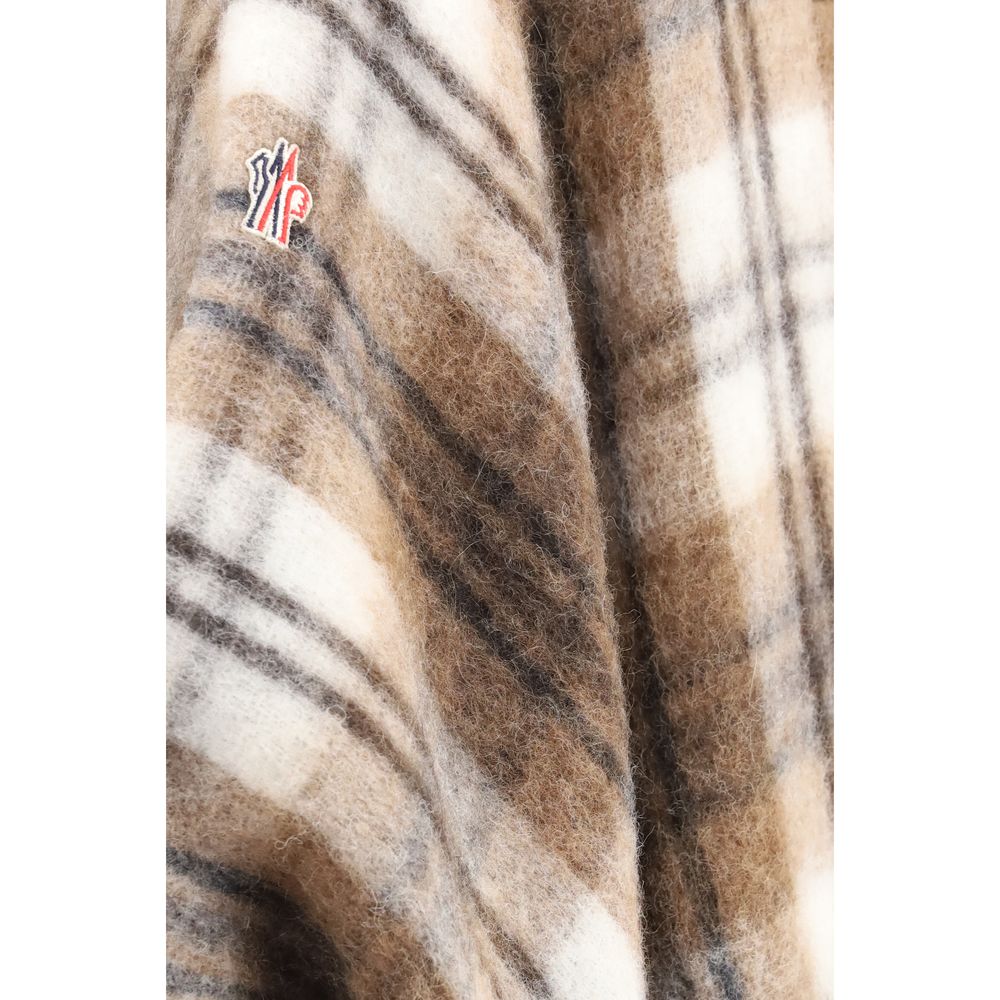 Moncler Grenoble Beiger Mohair-Mantel
