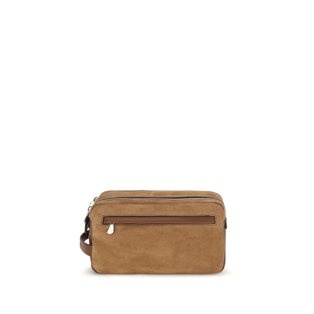 Brunello Cucinelli Beige Wildleder Accessoire