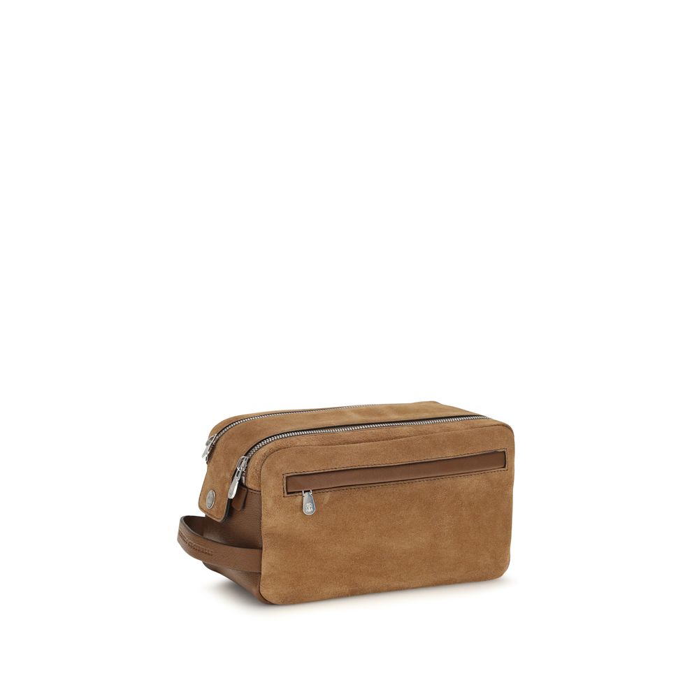 Brunello Cucinelli Beige Wildleder Accessoire