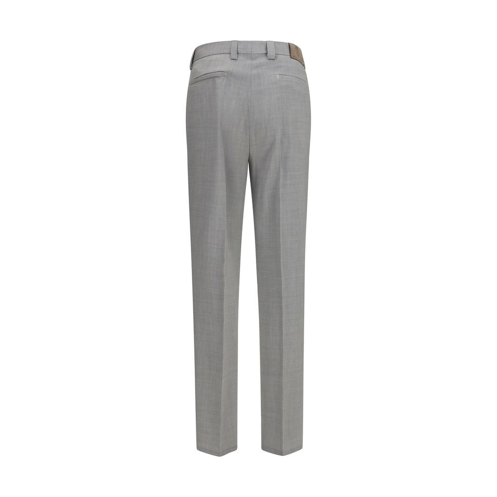 Brunello Cucinelli Graue Hose aus Wolle Ovis Aries