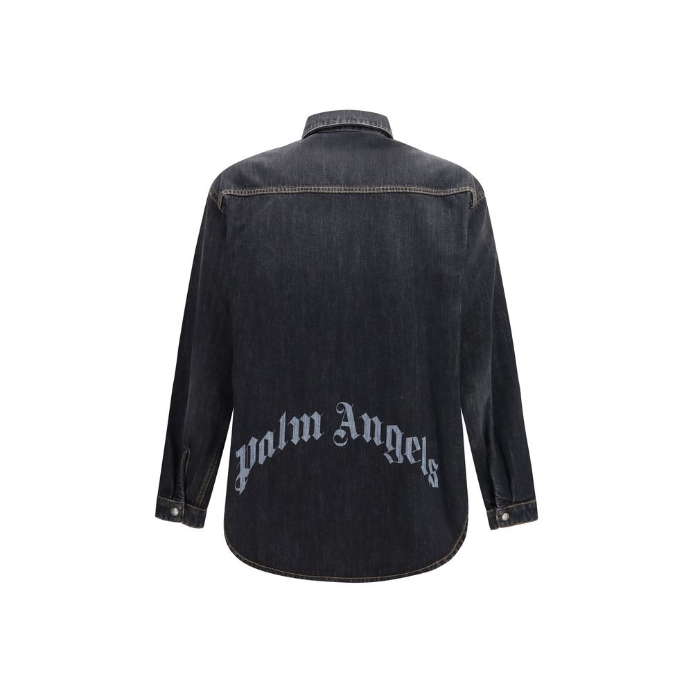 Palm Angels Blaues Denim-Hemd