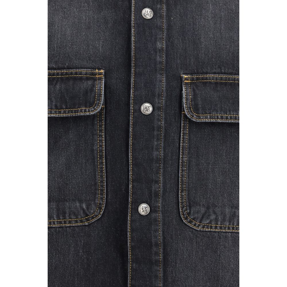 Palm Angels Blaues Denim-Hemd