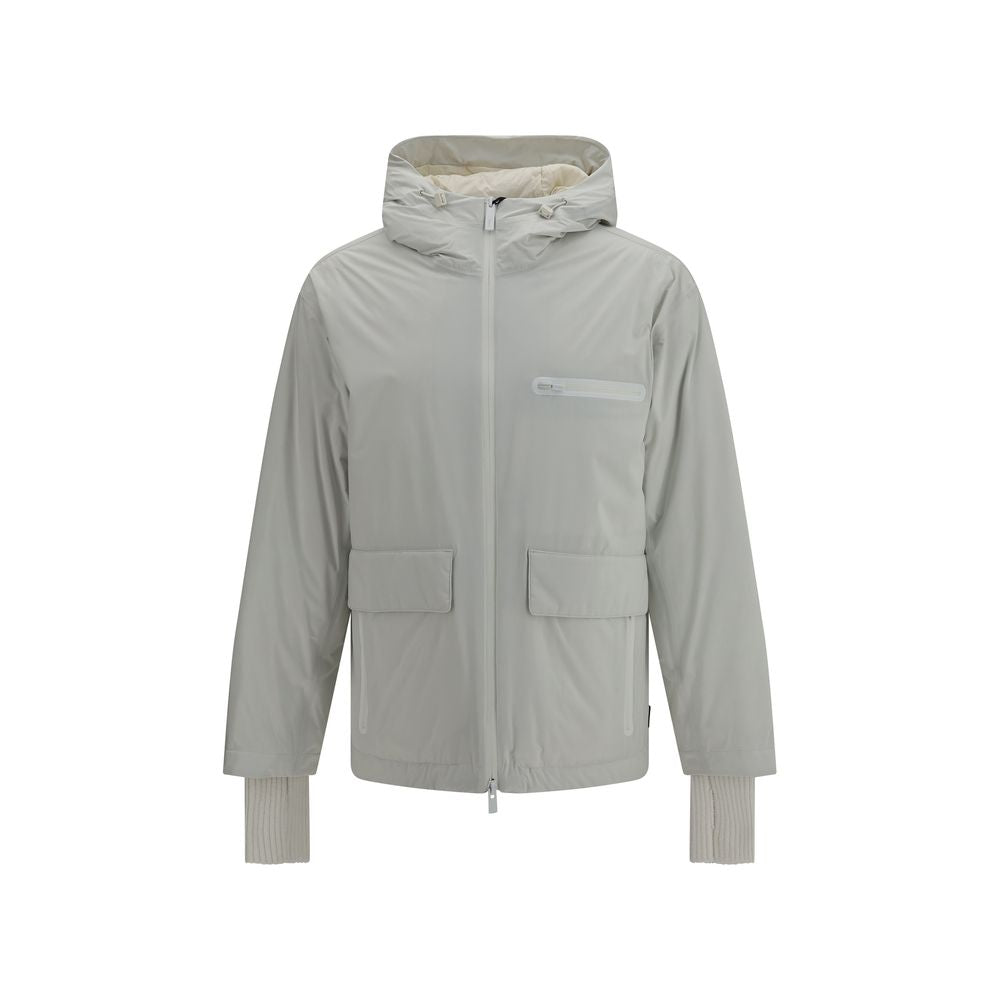 LAMINAR Graue Daunen-Steppjacke