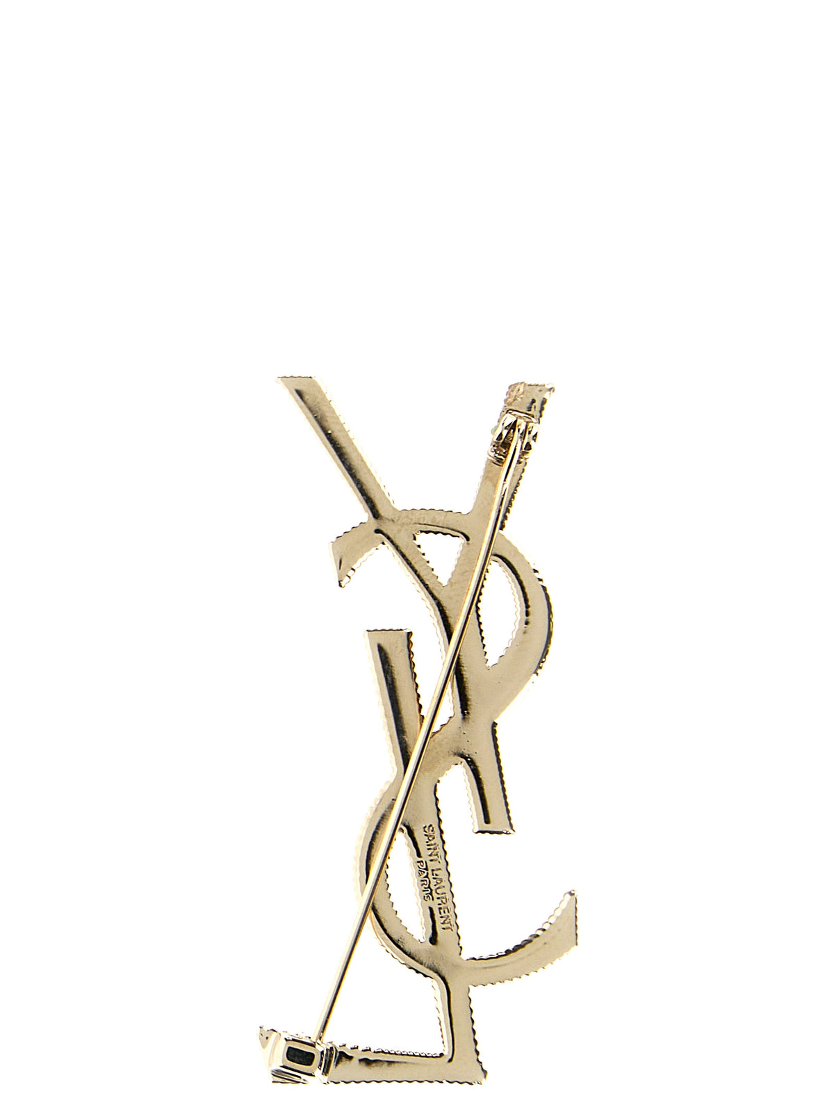Saint Laurent Gold Messing-Brosche