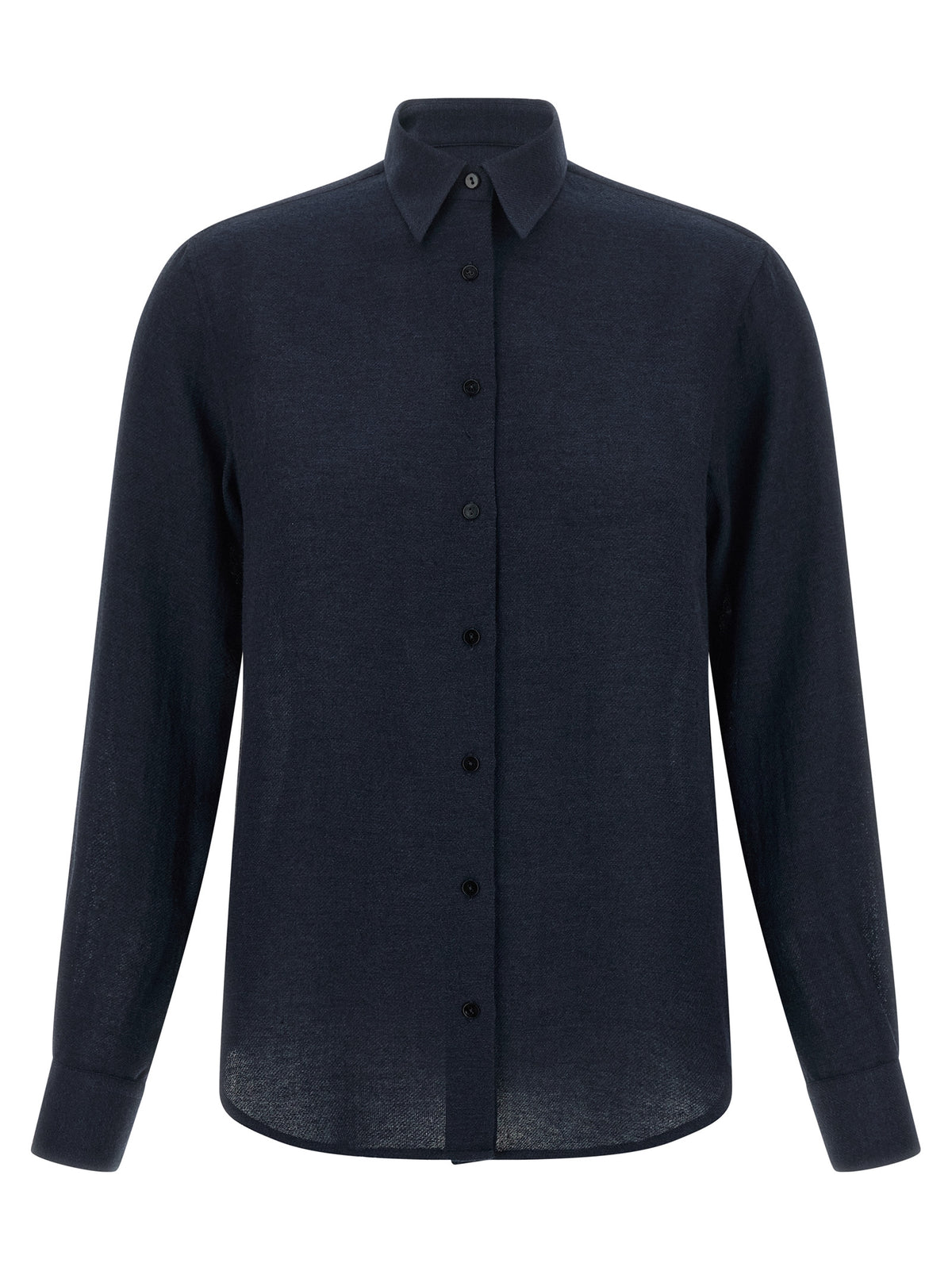 XACUS Blaue Viskose-Bluse