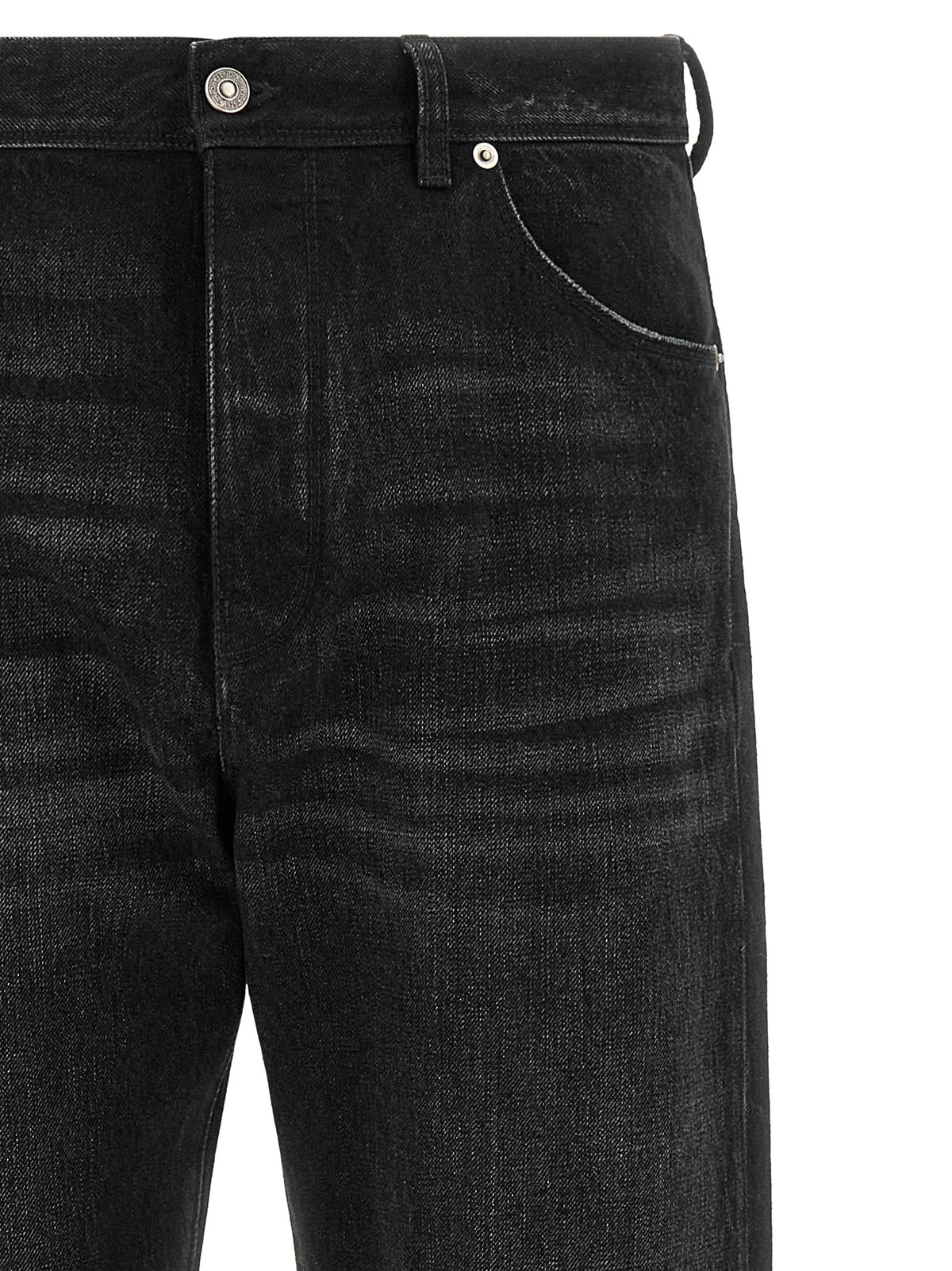 Fendi Schwarze Baumwoll-Jeans mit geradem Bein