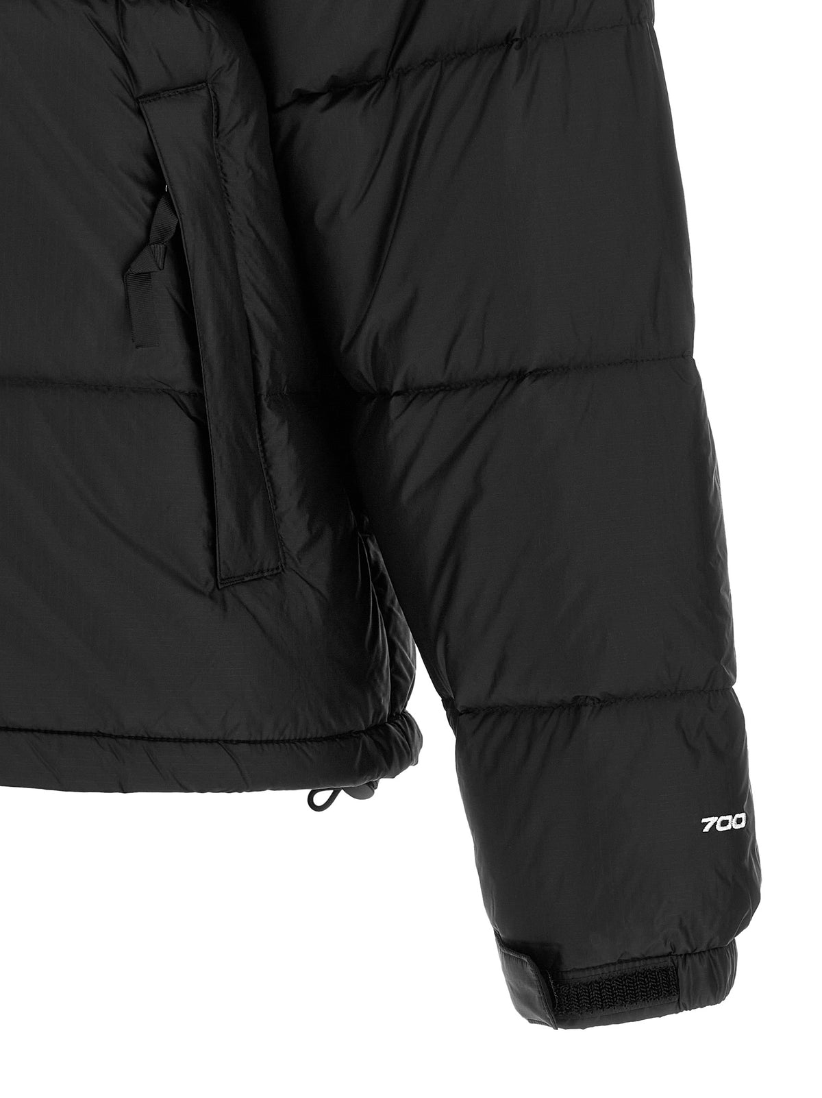 The North Face Schwarze Nylon-Jacke in voller Länge