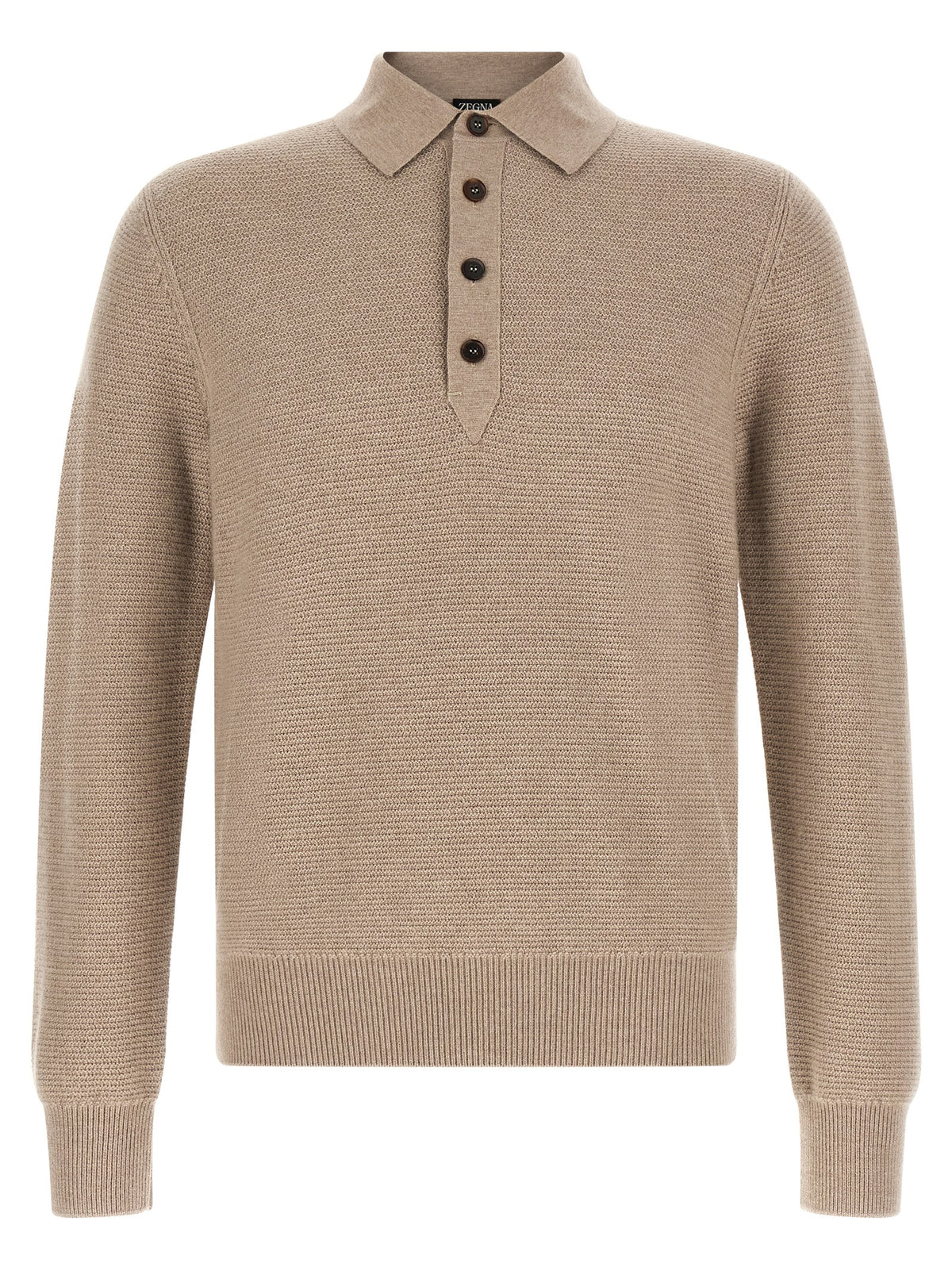 ZEGNA Beige Kaschmir-Poloshirt