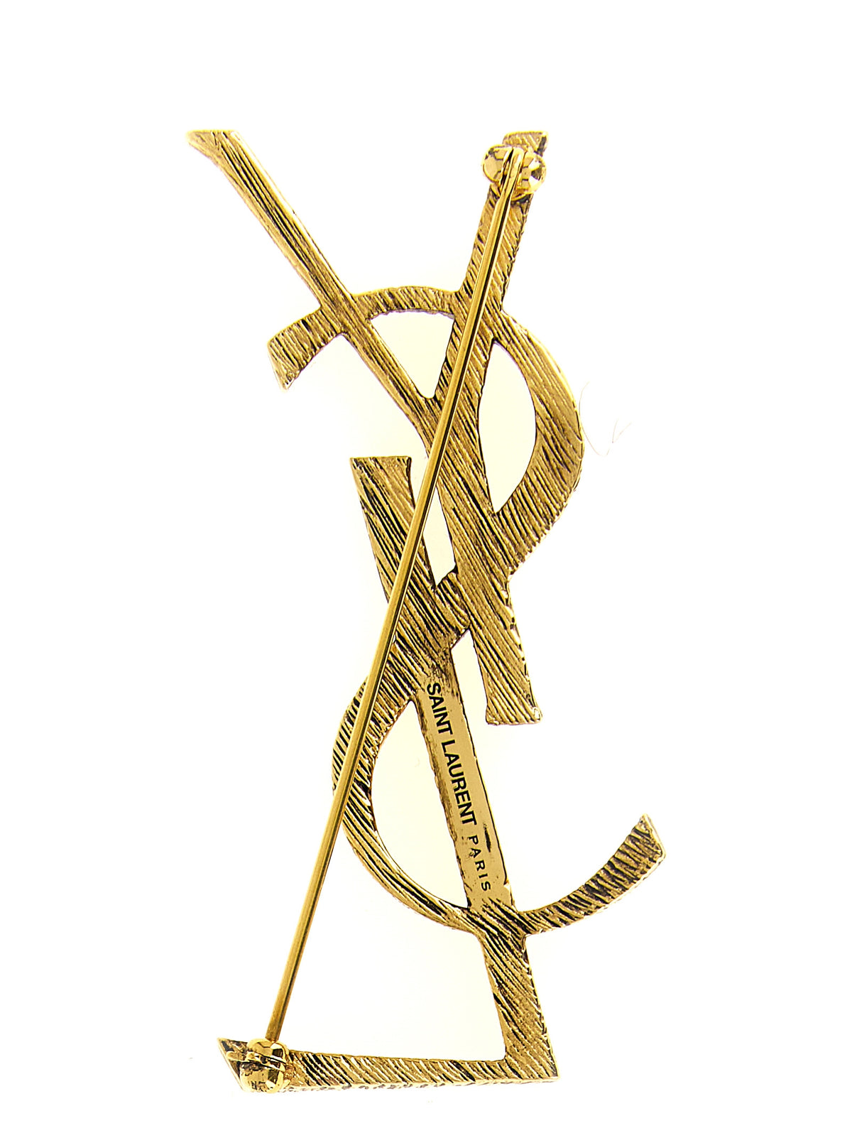 Saint Laurent Gold Messing-Brosche
