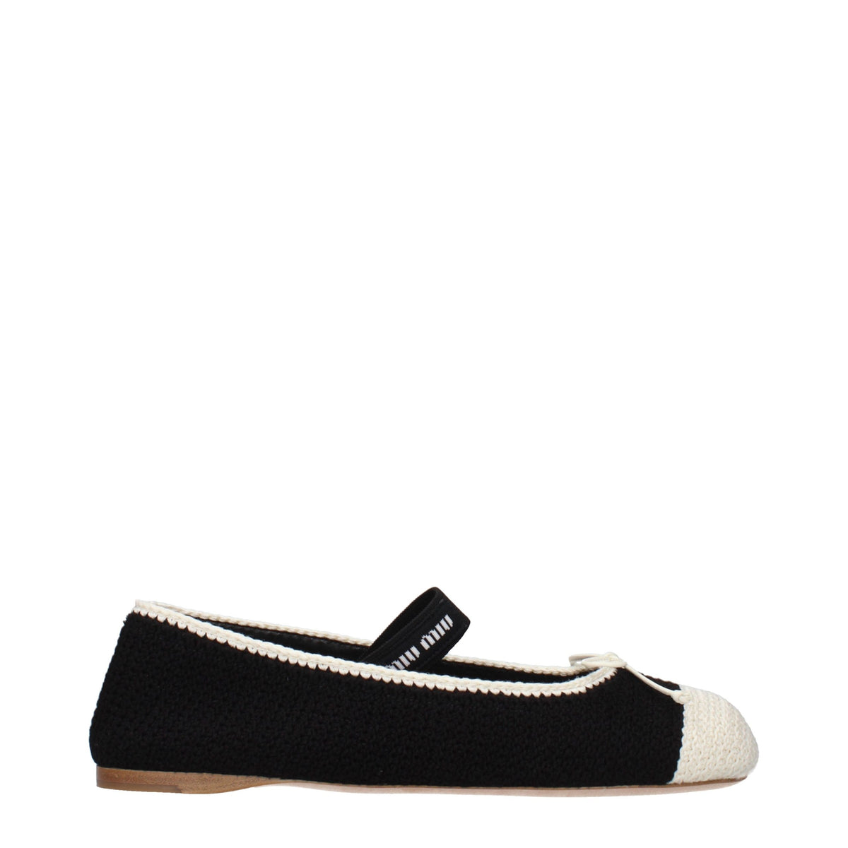 Miu Miu Schwarze Ballerinas aus Stoff