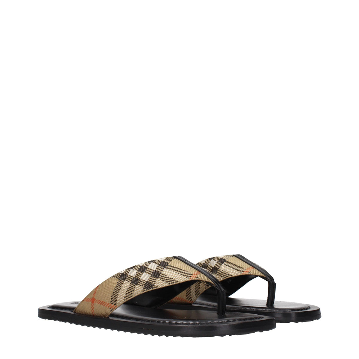 Burberry Beige Stoff-Flip-Flops