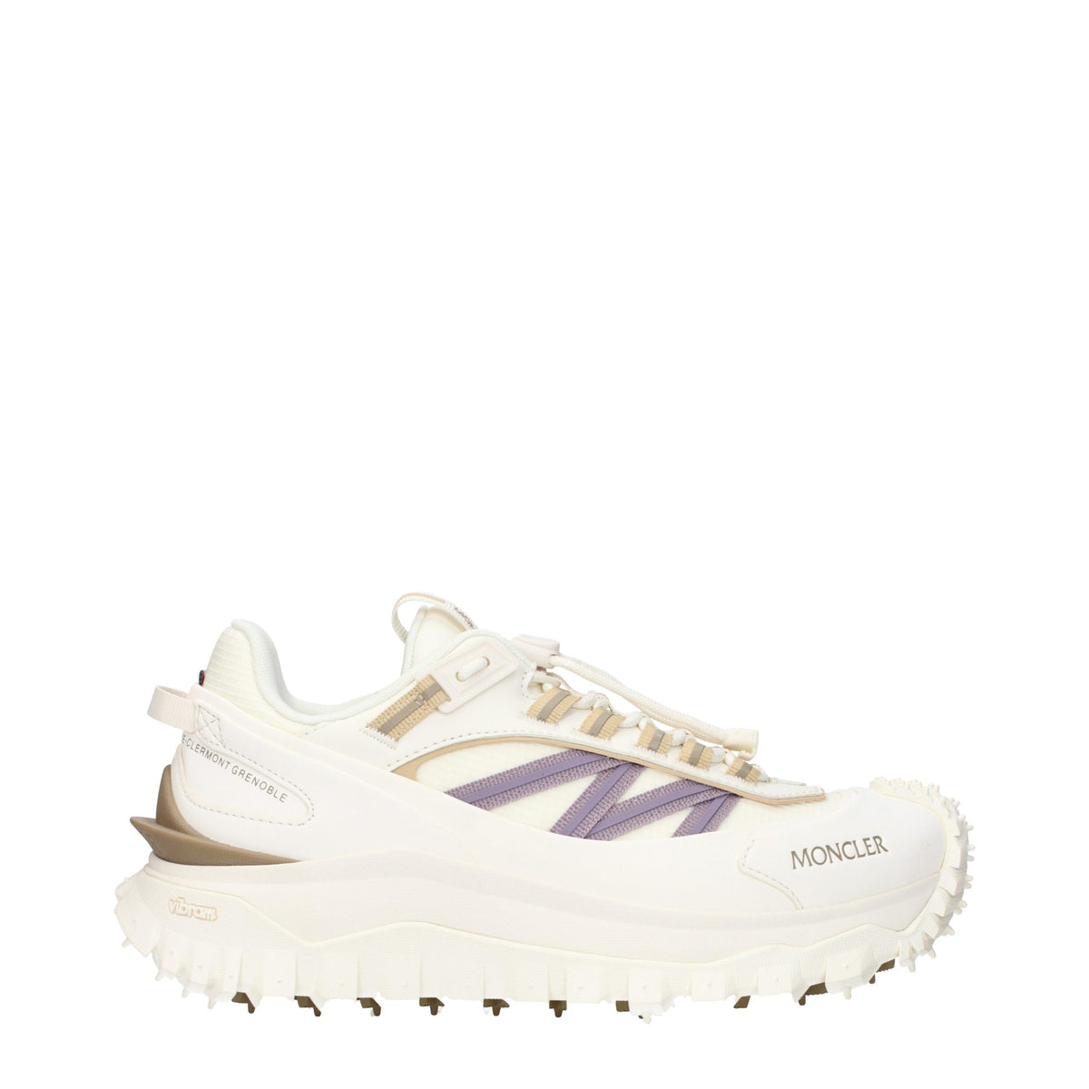 Moncler Weiße Stoff-Sneaker im Athletic-Look
