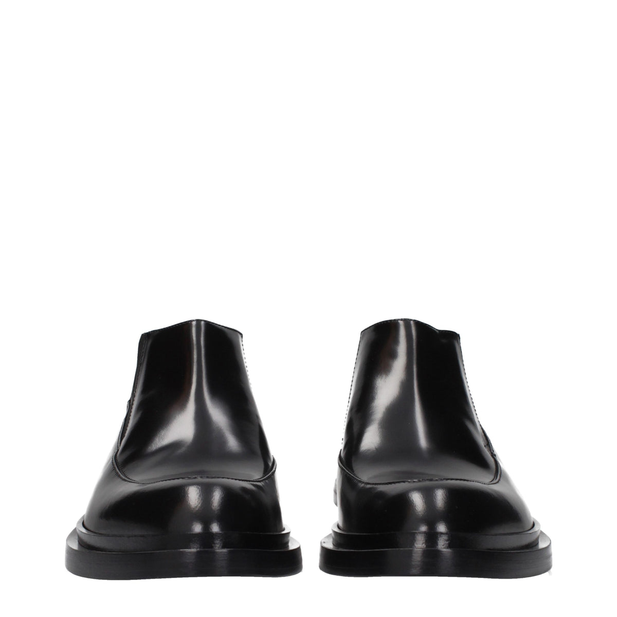 Jil Sander Schwarze Leder-Stiefeletten