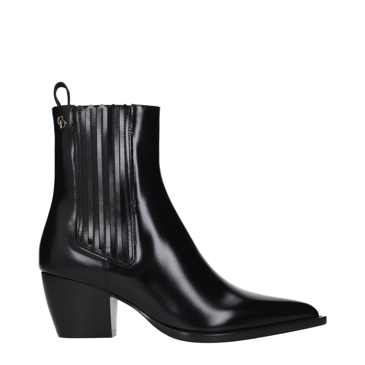 Christian Dior Schwarze Leder-Stiefeletten
