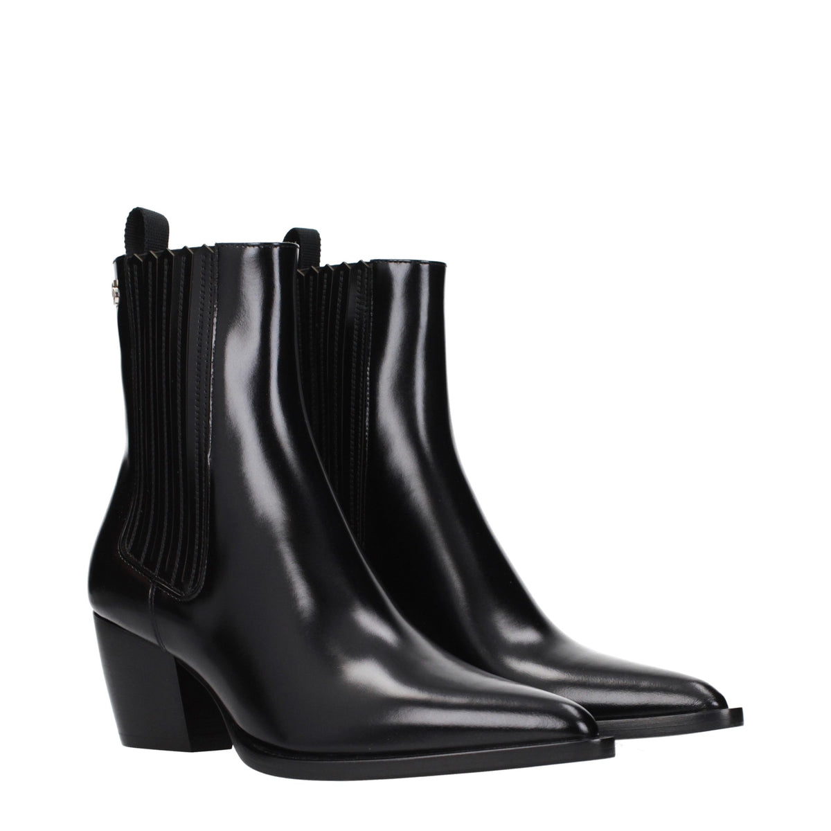 Christian Dior Schwarze Leder-Stiefeletten