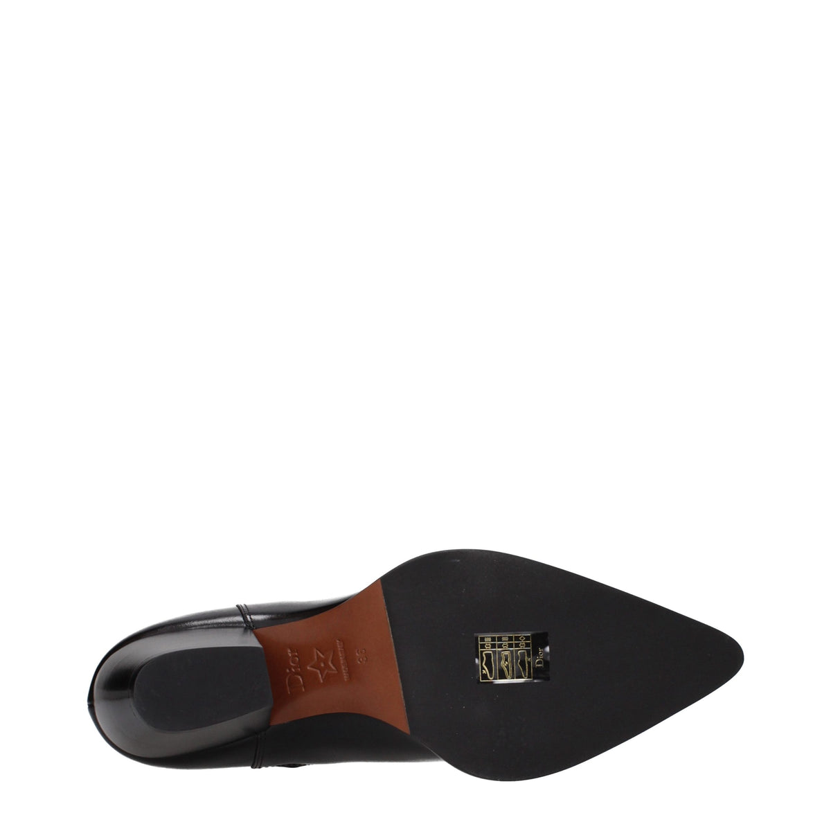 Christian Dior Schwarze Leder-Stiefeletten