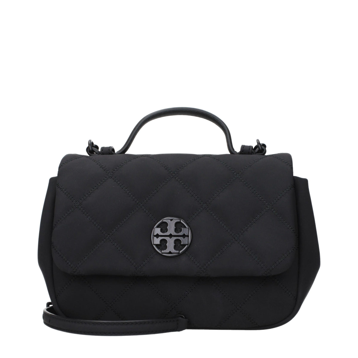 Tory Burch Schwarze Stoffhandtasche