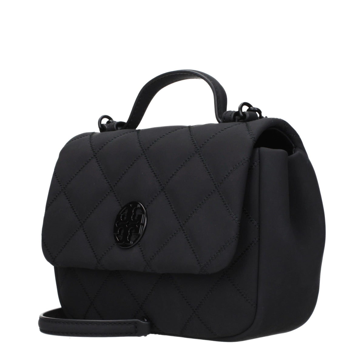 Tory Burch Schwarze Stoffhandtasche