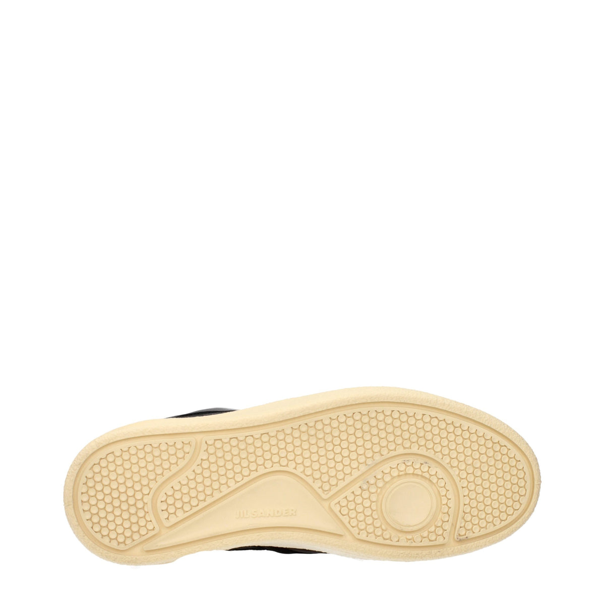 Jil Sander Schwarze Leder Low-Top-Sneaker