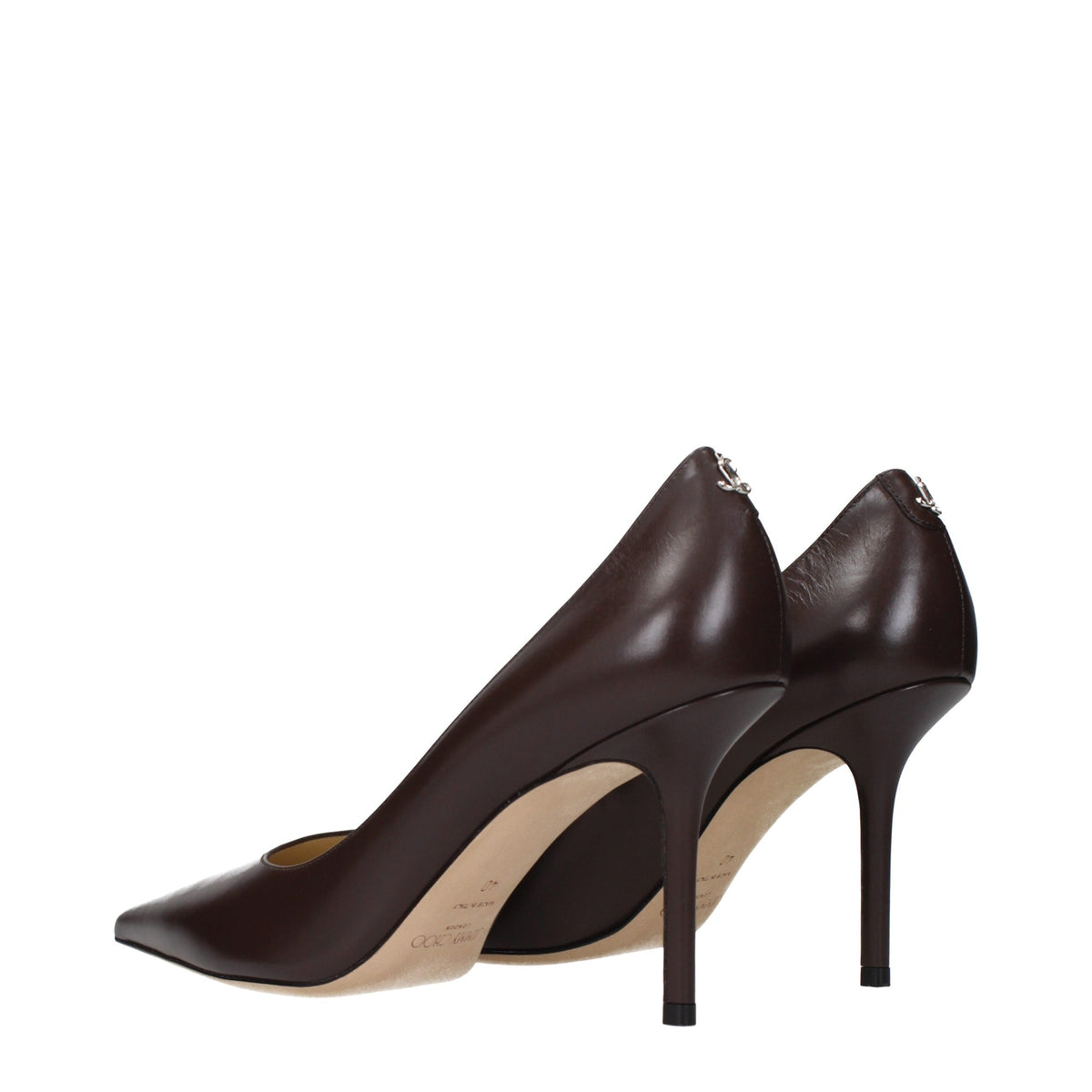 Jimmy Choo Braune Leder Pumps mit hohem Absatz
