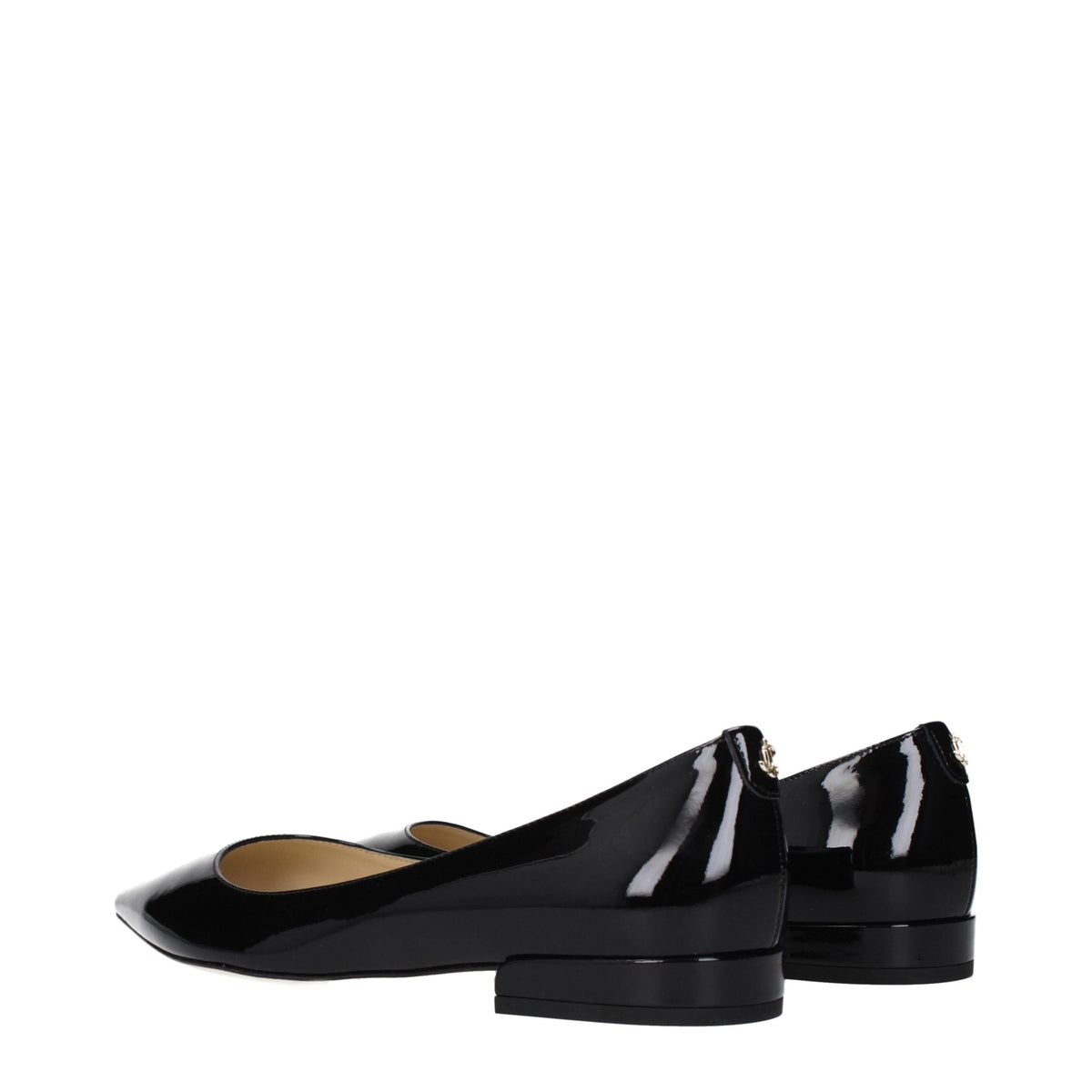 Jimmy Choo Schwarze Leder-Ballerinas
