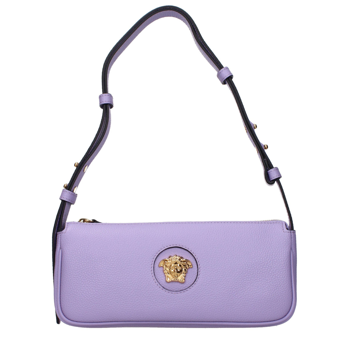 Versace Schultertasche aus violettem Leder