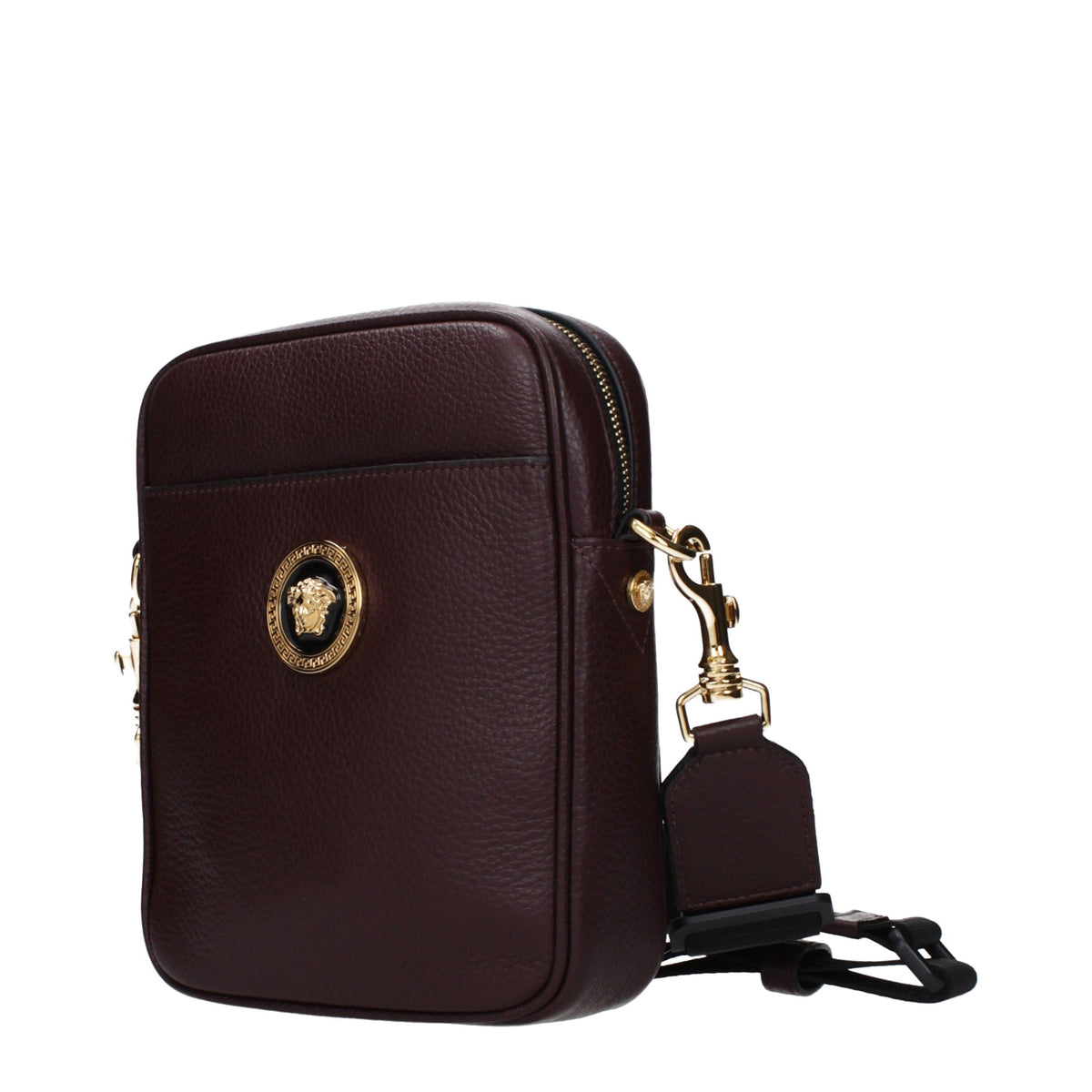 Versace Lila Leder Crossbody Tasche