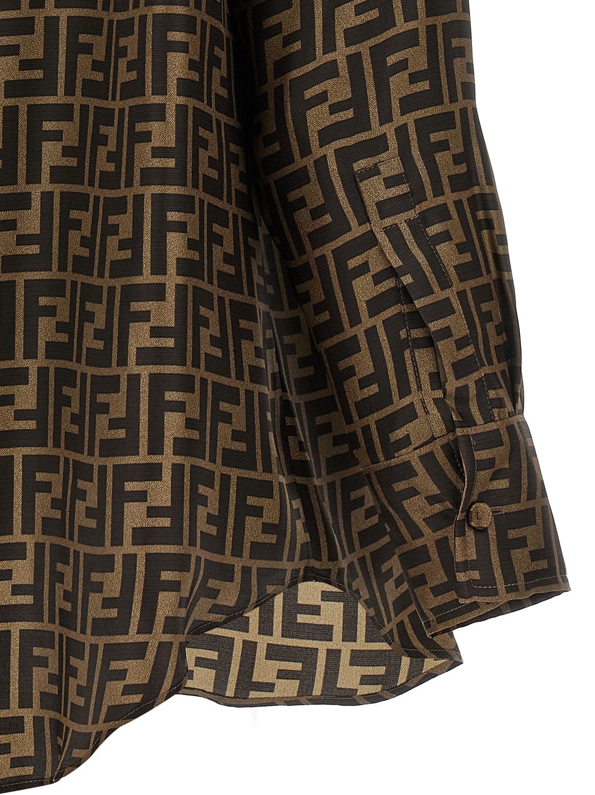 Fendi Braune Seidenbluse