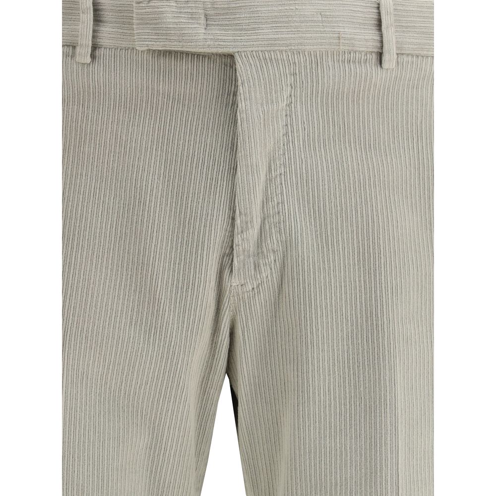 PT Torino Graue Baumwoll-Freizeithose