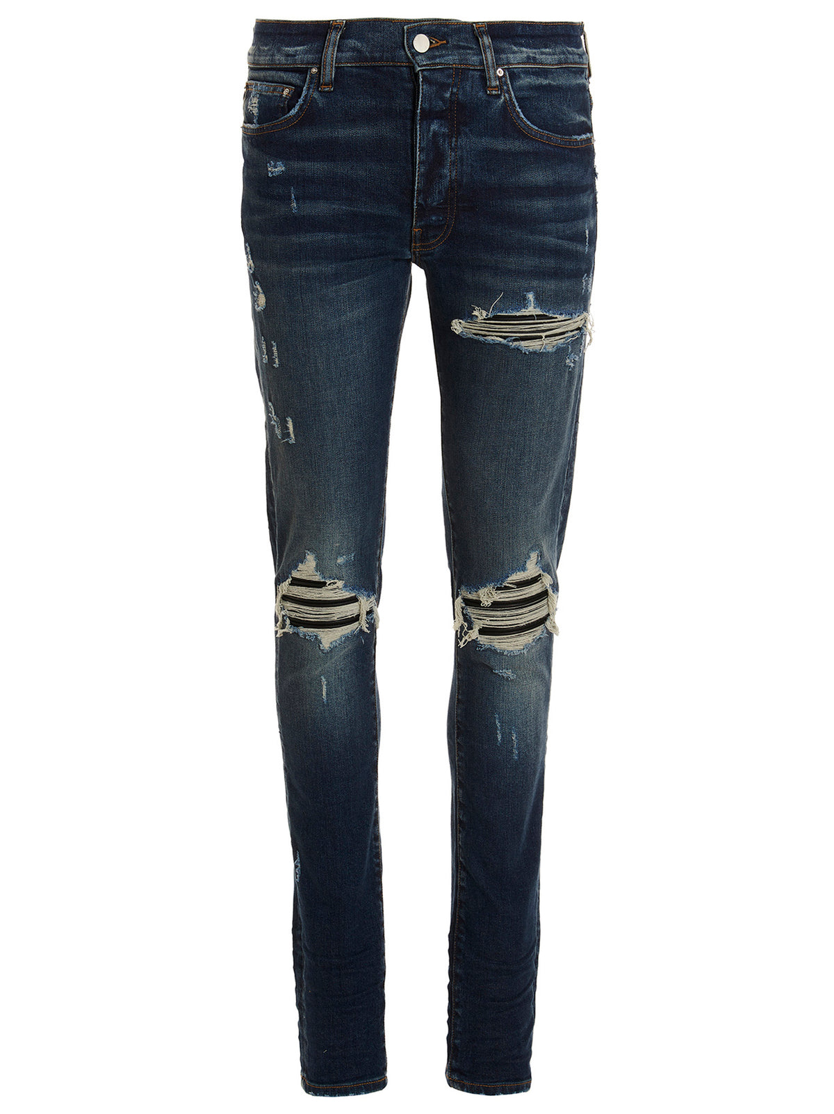 Amiri Blaue Baumwoll-Skinny-Jeans