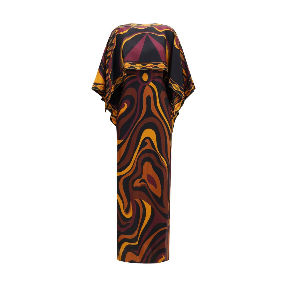 Emilio Pucci Mehrfarbiges Seiden-Freizeitkleid