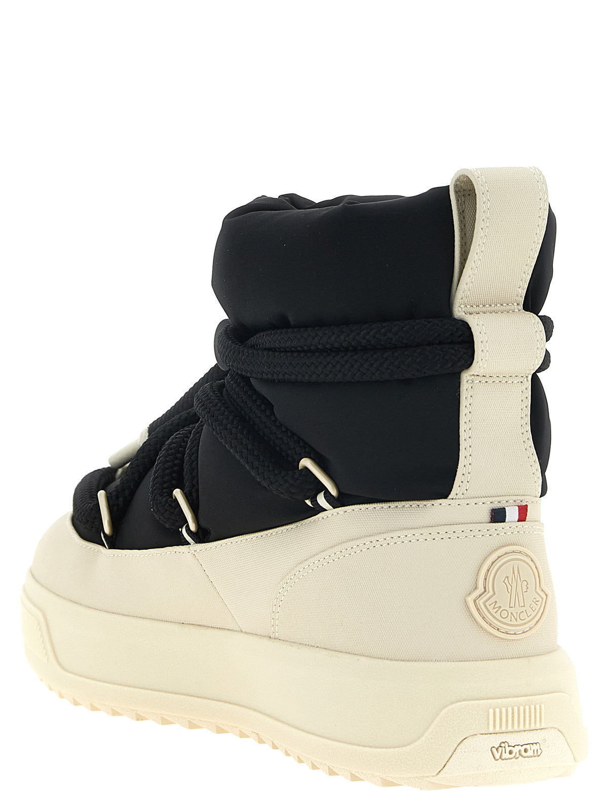 Moncler Schwarze Schnürstiefel aus Polyamid