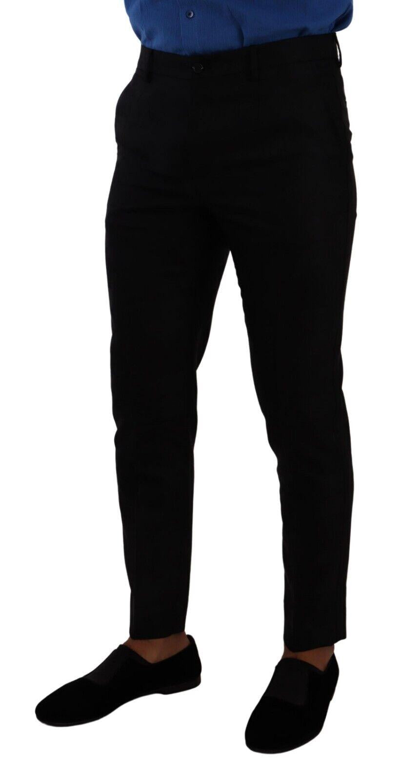 Dolce & Gabbana Schwarze Wollhose