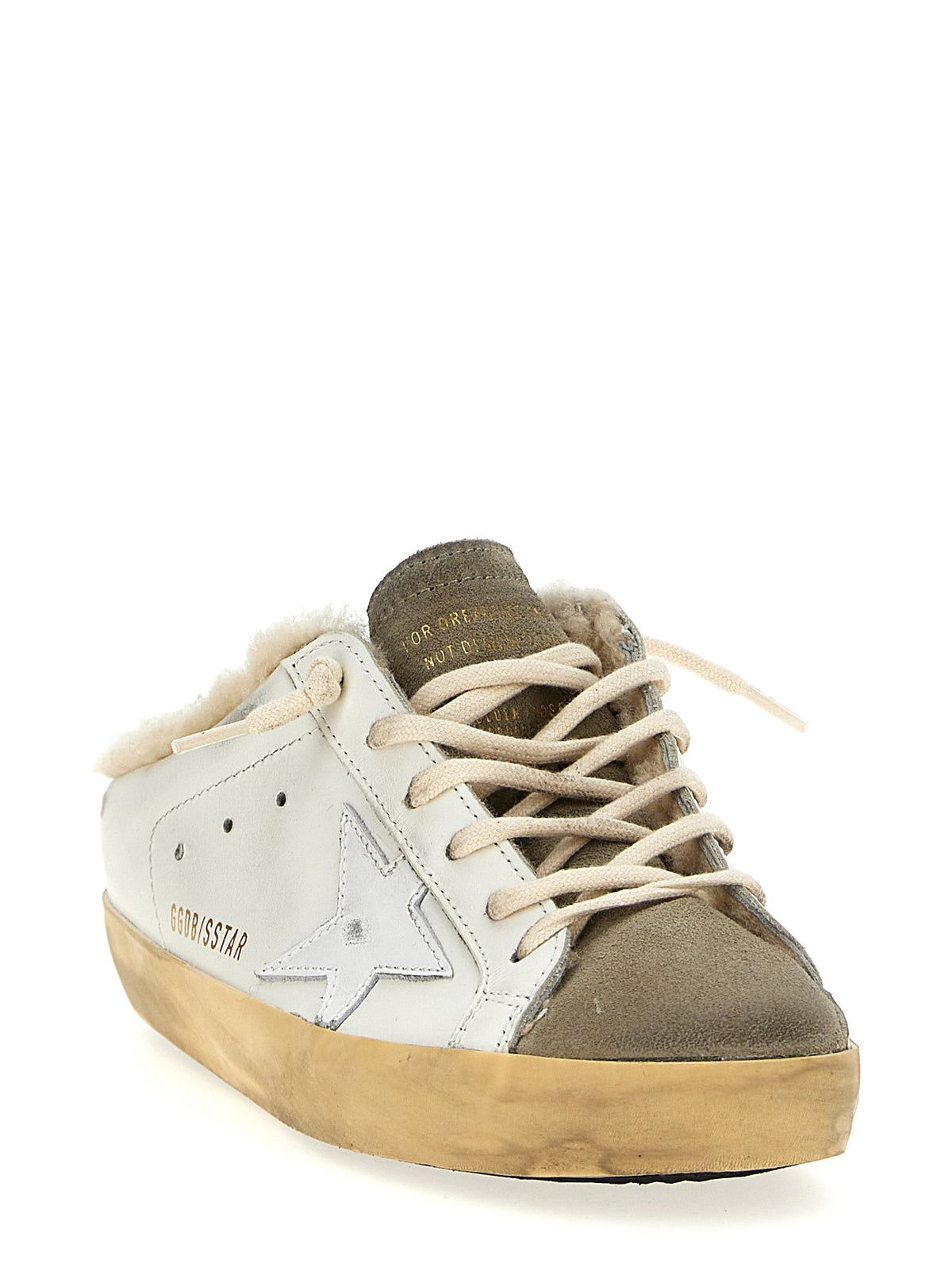Golden Goose Beige Cowhide Low Top Sneakers